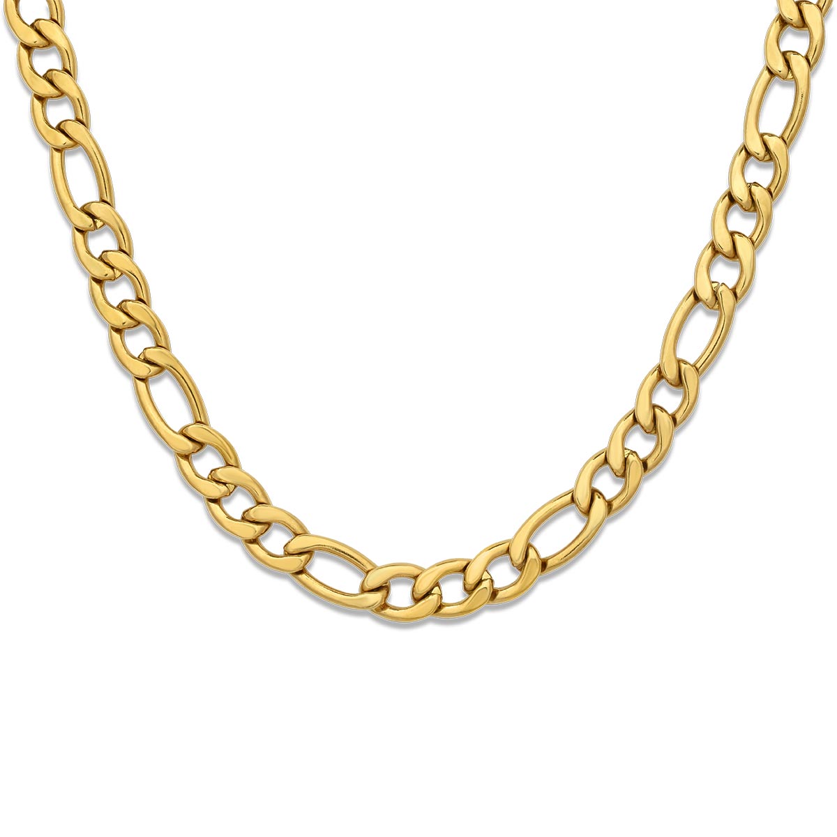 Figaro Chain Gold 6MM Αλυσίδα λαιμού από ανοξείδωτο ατσάλι 316L